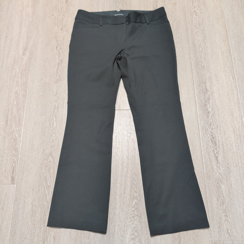 Express Columnist Dress Pants Womens 10S Black Excellent Flare Leg Mid Rise